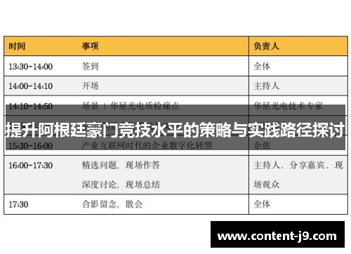 提升阿根廷豪门竞技水平的策略与实践路径探讨